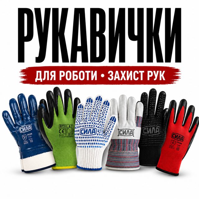 Рукавички для роботи та захисту рук
