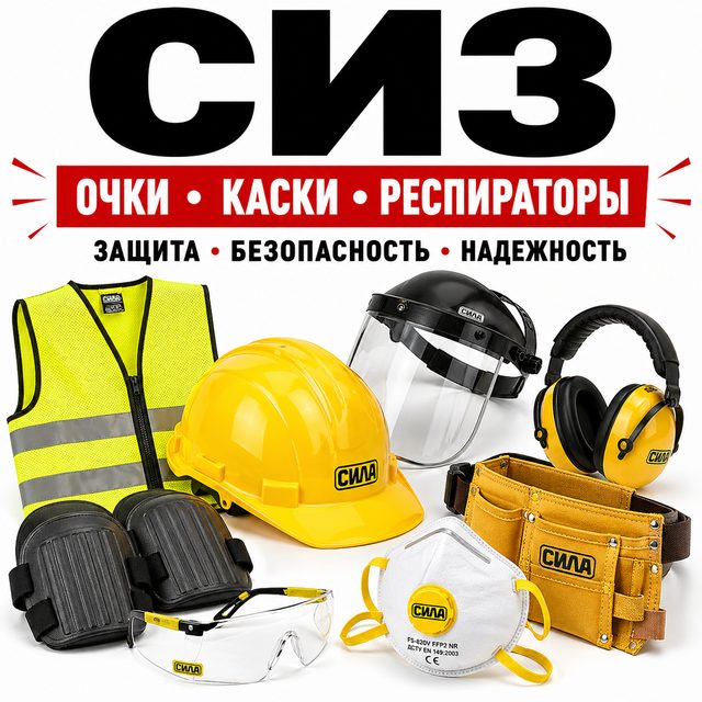 СІЗ: захисні окуляри, респіратори, навушники, наколінники