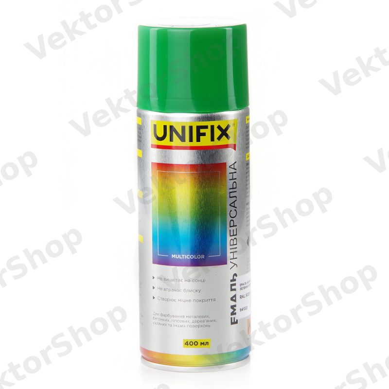 Эмаль акриловая универсальная RAL 6029 Зеленый мятный гл. 400мл UNIFIX — фото 1