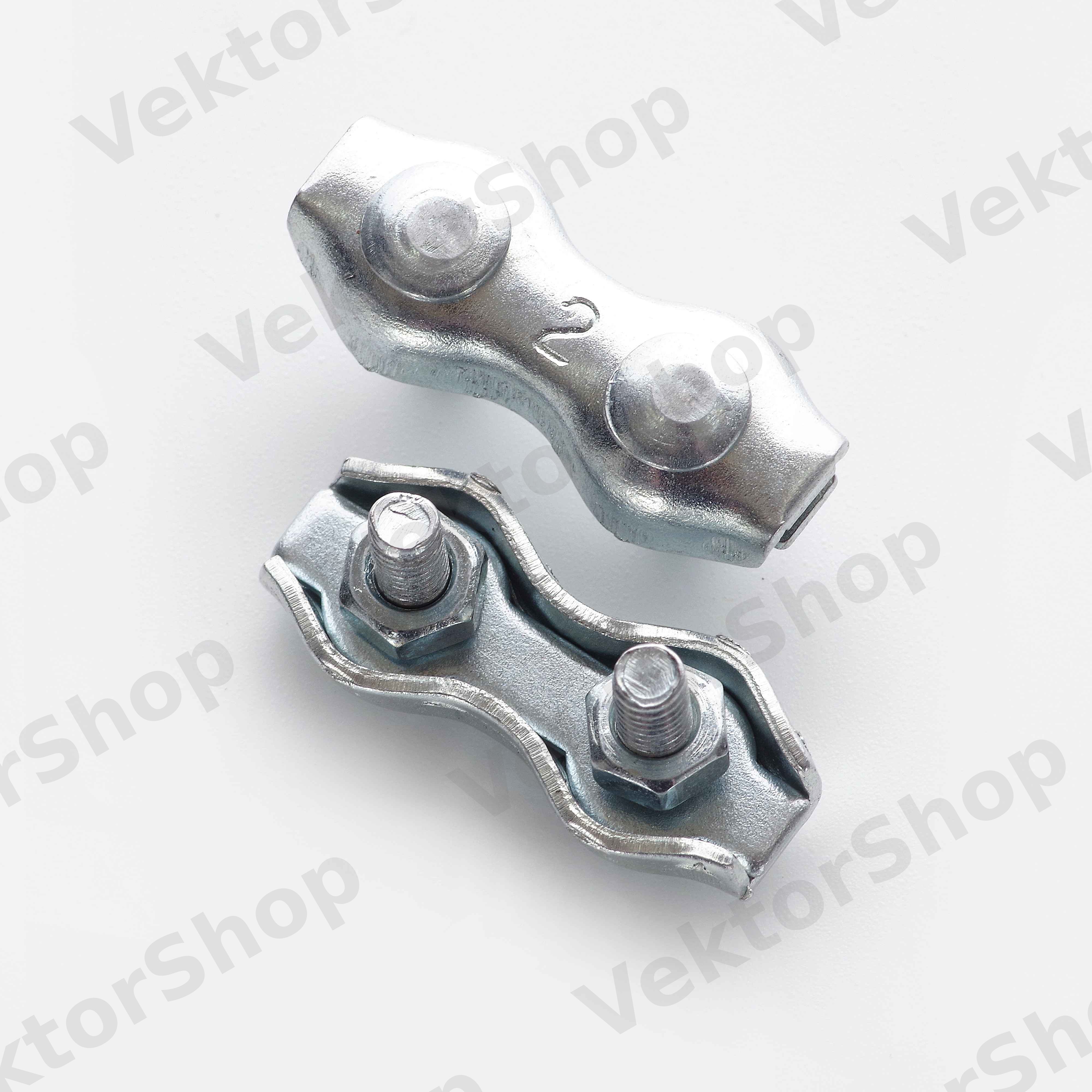 Затискач подвійний Duplex 10мм оц. (пачка, кратно 10шт) APRO — фото 2