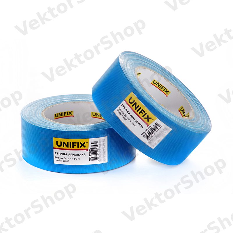 Лента клейкая армированная синяя 50мм*50м UNIFIX