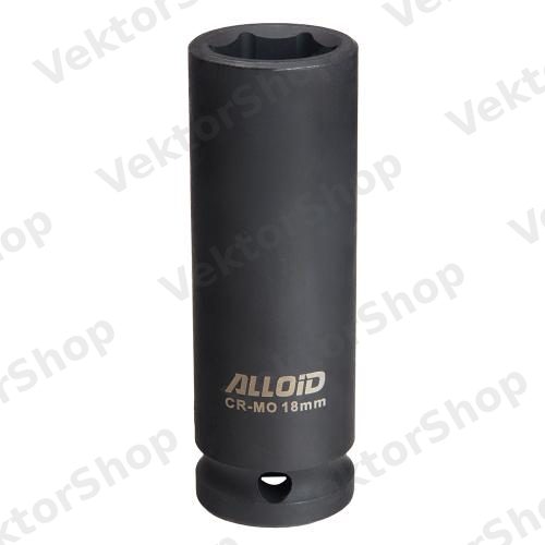Торцевая головка ударная высокая 1/2", 18 мм. Alloid