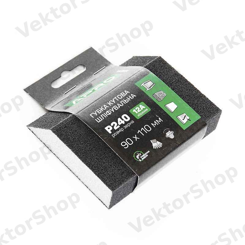 Губка шлифовальная четырехсторонняя угловая P240 APRO — фото 3