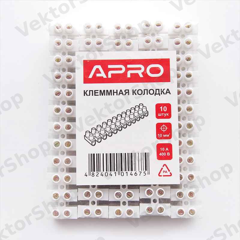 Клемна колодка 10 А 10 мм2 (пачка, кратно 10шт) APRO — фото 4