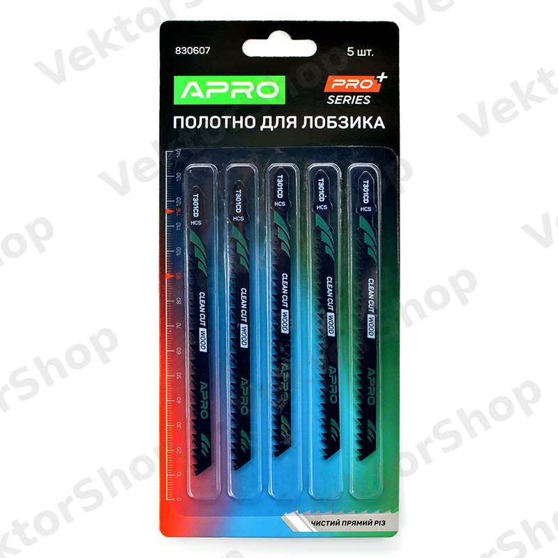 Полотно для лобзика (дерево) 116/90мм 3 мм 8TPI чистий прямий різ T301CD APRO — фото 3