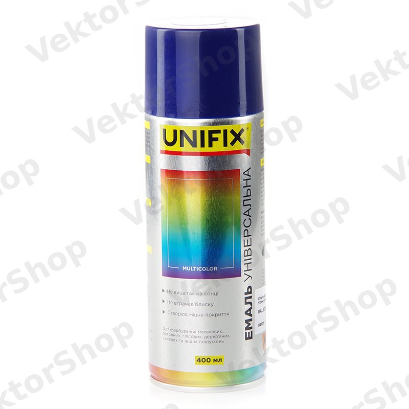 Емаль акрилова універсальна RAL 5022 Темно синій гл. 400мл UNIFIX