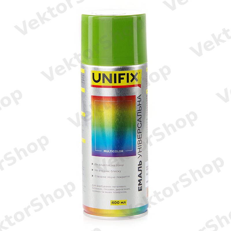 Емаль акрилова універсальна RAL 6010 Зелений трав'яний гл. 400мл UNIFIX