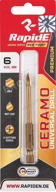 Свердло по керамограніту Rapide RED POINT 6mm