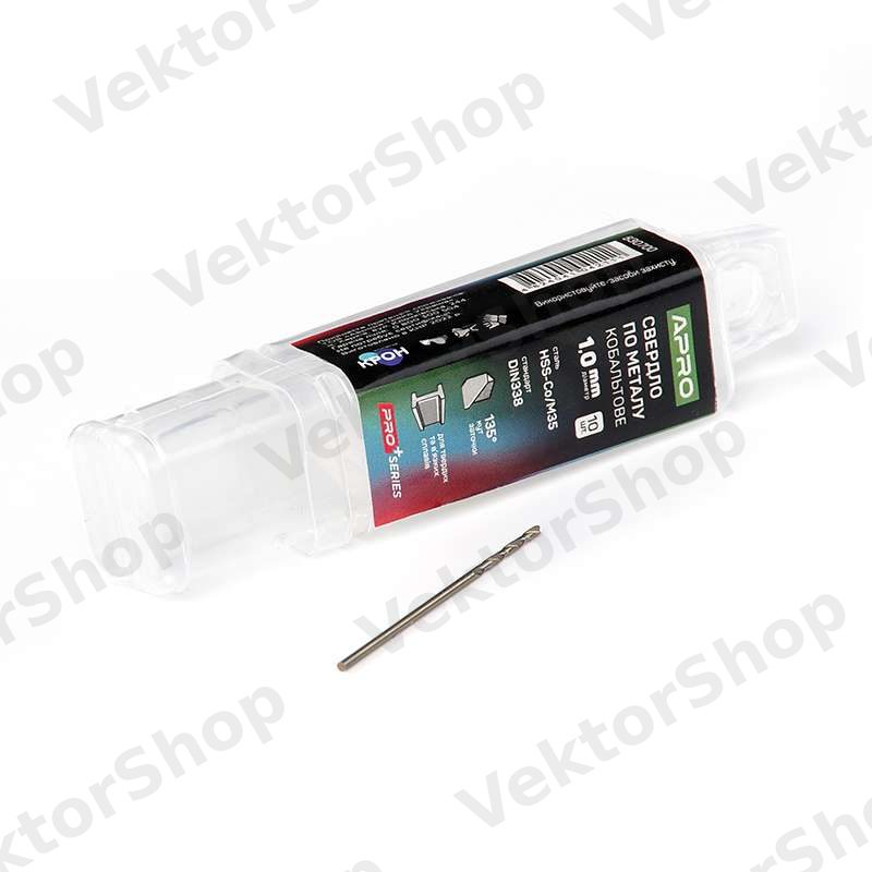Сверло по металлу кобальтовое HSS-Co/M35 Ø1.0мм (тубус, кратно 10шт) PRO APRO