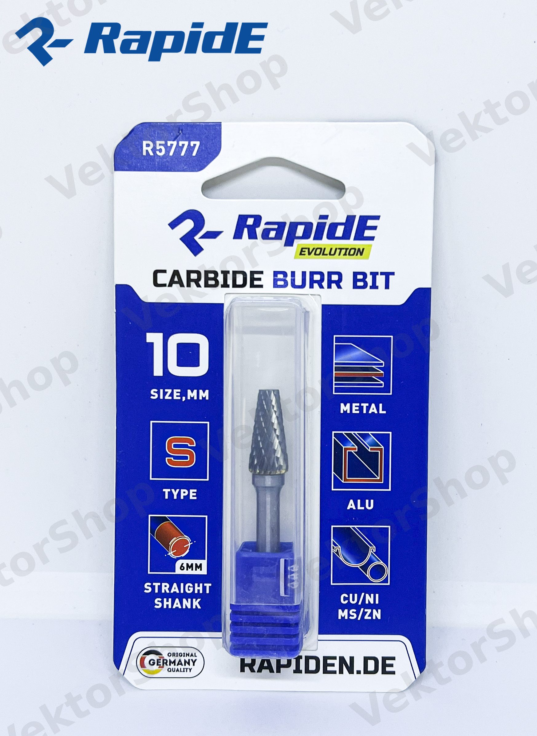 Борфреза твердосплавная по металлу RapidE R5775 Тип S D=6mm (S0614M06) усеченный конус — фото 1
