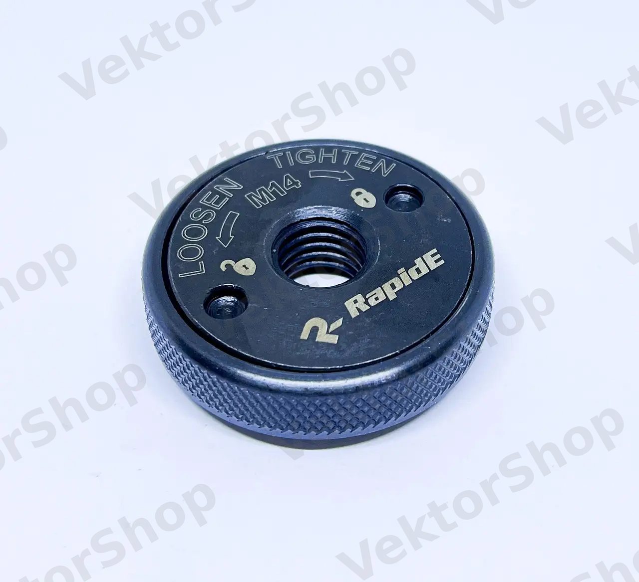 Гайка быстрозажимная для КШМ(болгарка) M14 RapidE RED POINT R2577 для дисков 115-230mm ЧЕРНАЯ