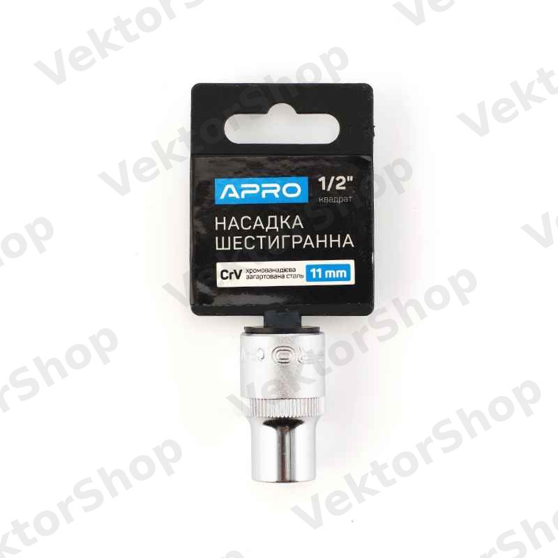 Насадка шестигранна CrV 1/2 11мм APRO