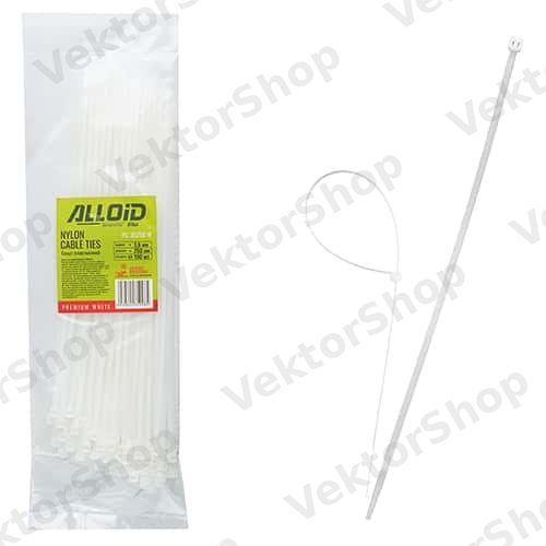 Хомут пластиковый Alloid 3.6 х 250 100 шт/уп белый