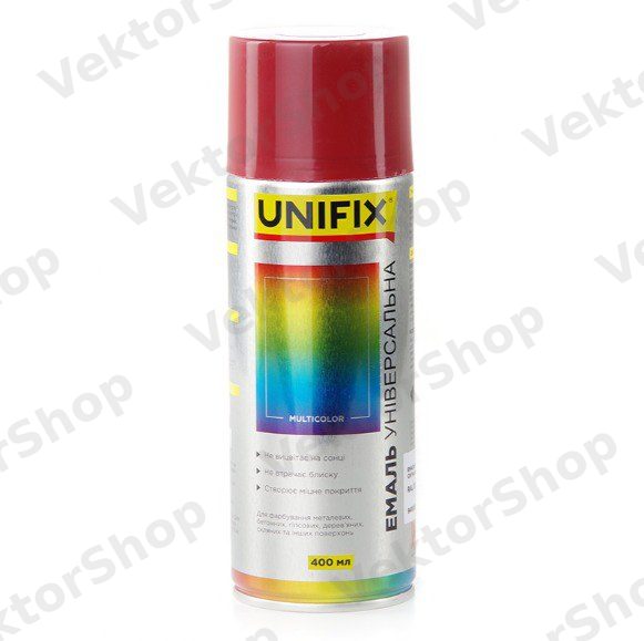 Емаль акрилова універсальна RAL 3001 Сигнальний червоний гл. 400мл UNIFIX