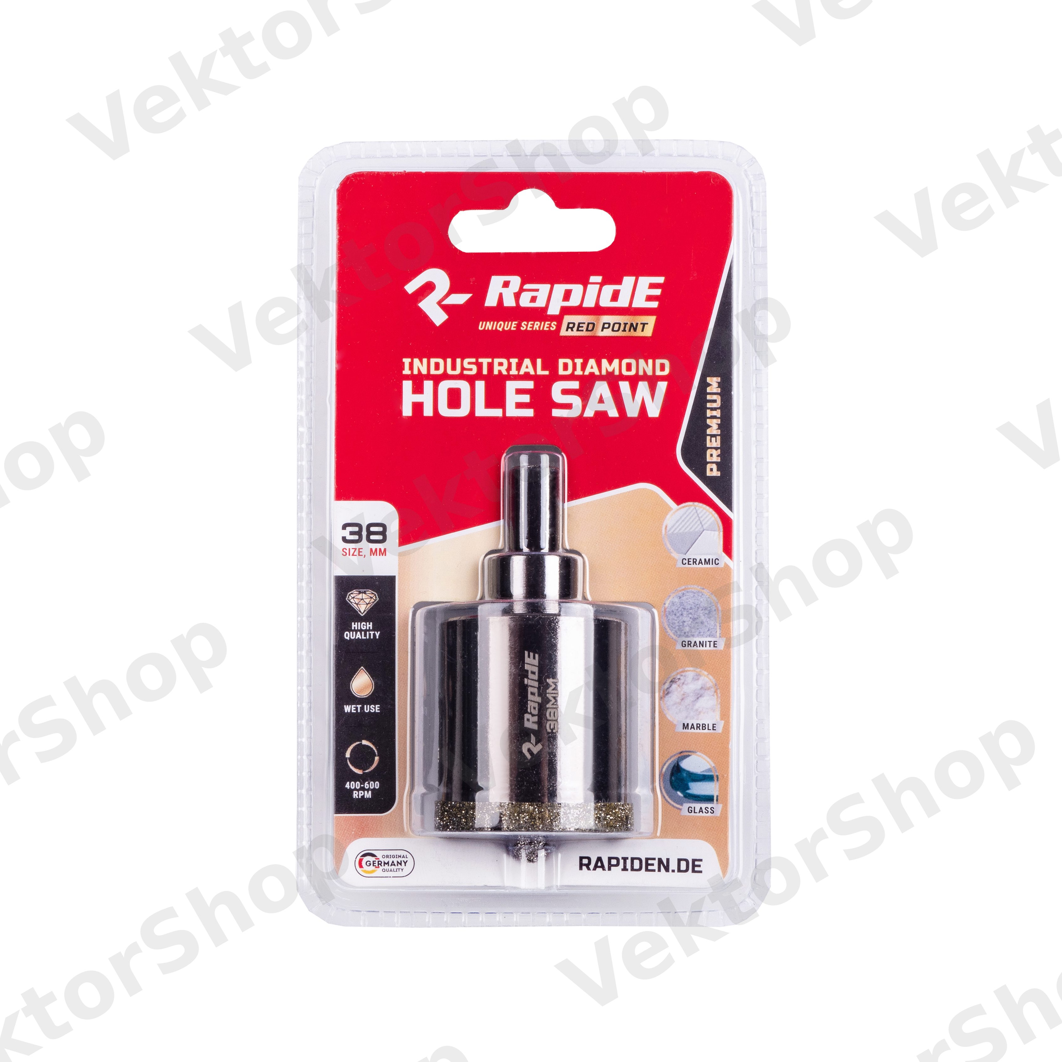 Коронка алмазная по керамограниту RapidE RED POINT 35mm
