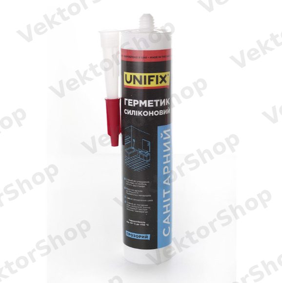 Герметик силиконовый санитарный UNIFIX (прозрачный) 280мл