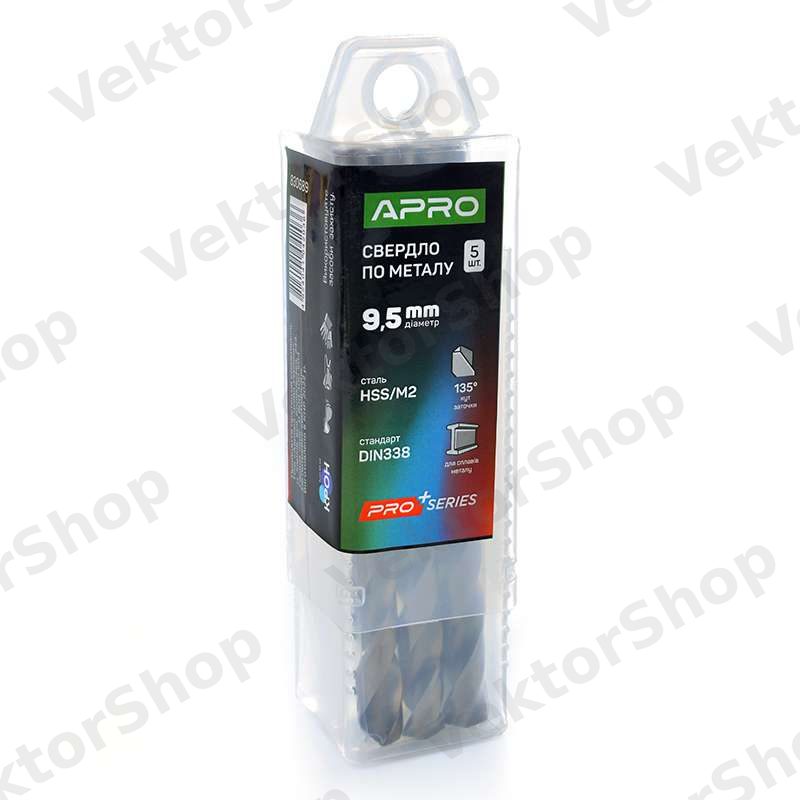 Сверло по металлу HSS/M2 (6542) Ø9,5мм (тубус, кратно 5шт) PRO APRO — фото 2