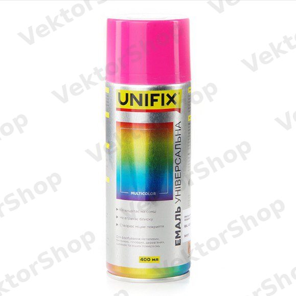 Емаль акрилова універсальна RAL 4003 Рожевий гл. 400мл UNIFIX