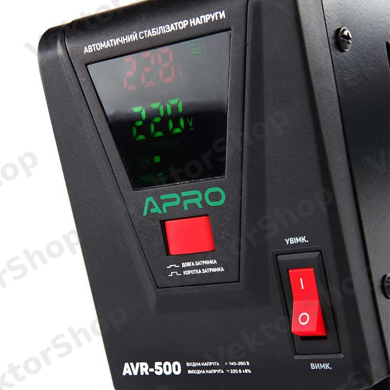 Стабілізатор напруги релейний AVR-500, 400 Вт APRO — фото 5