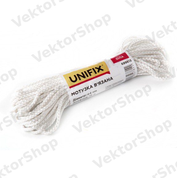 Мотузка в'язана 3мм, 15м біла UNIFIX
