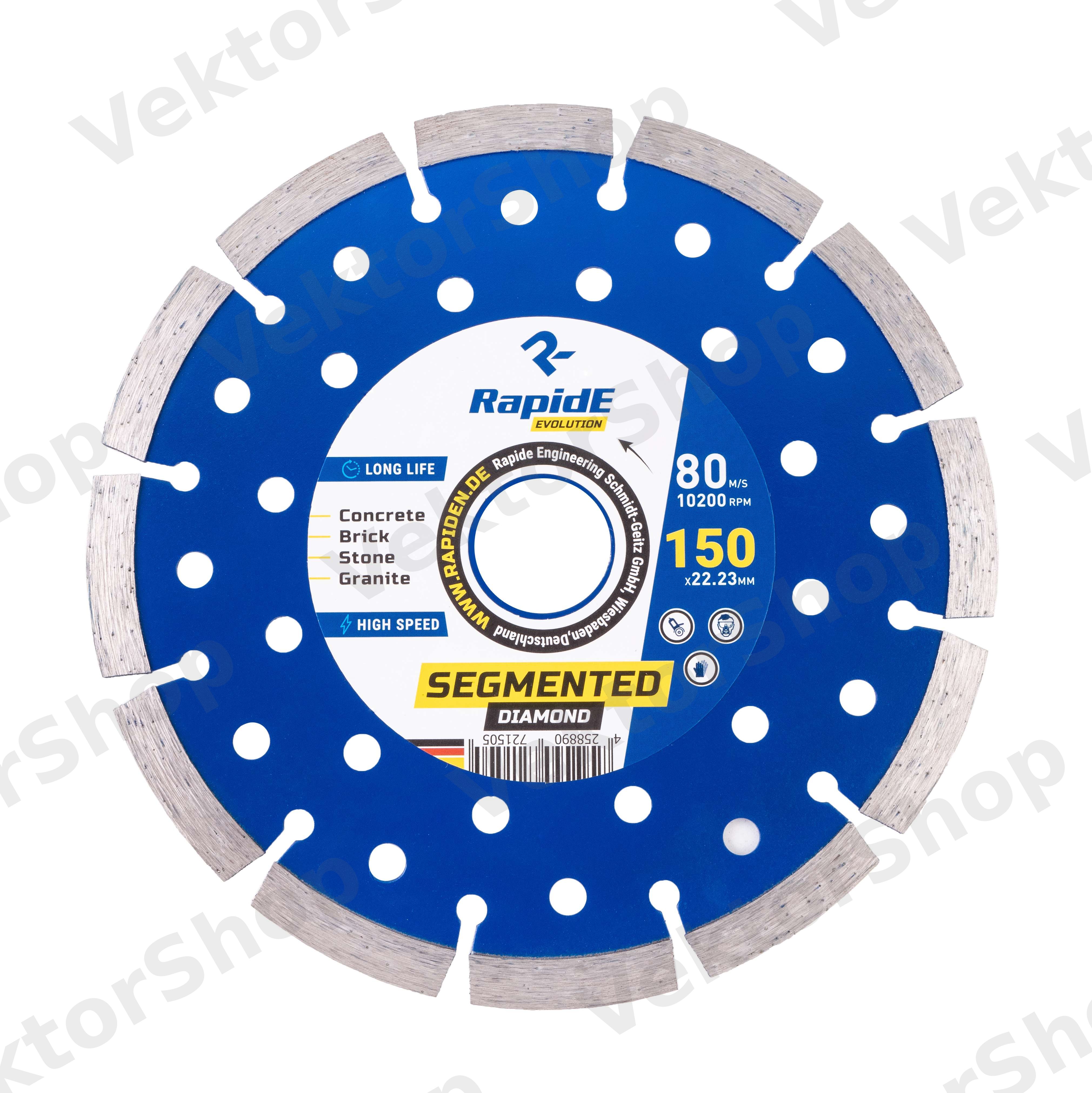 Диск алмазный Rapide 230*22.2 SEGMENTED (Бетон,Камень,Гранит,Кирпич)