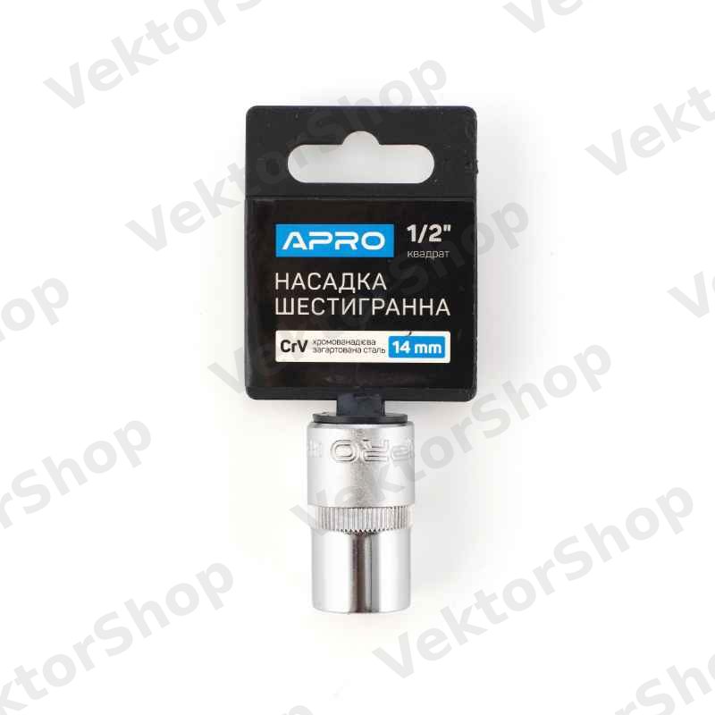 Насадка шестигранна CrV 1/2 14мм APRO