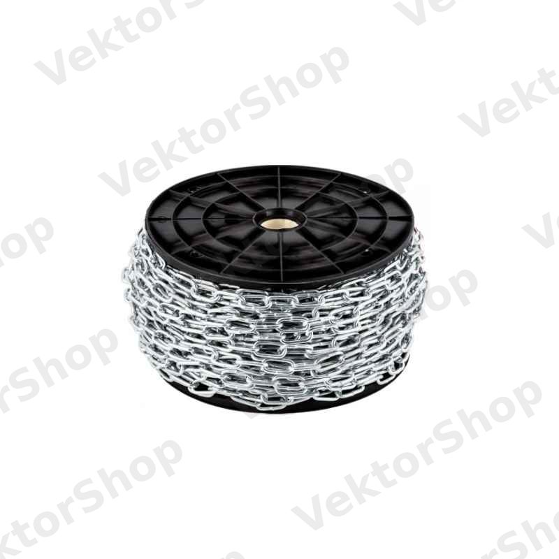 Цепь короткозвенная оцинкованная 4мм DIN 5685A (бухта кратно 40м) APRO