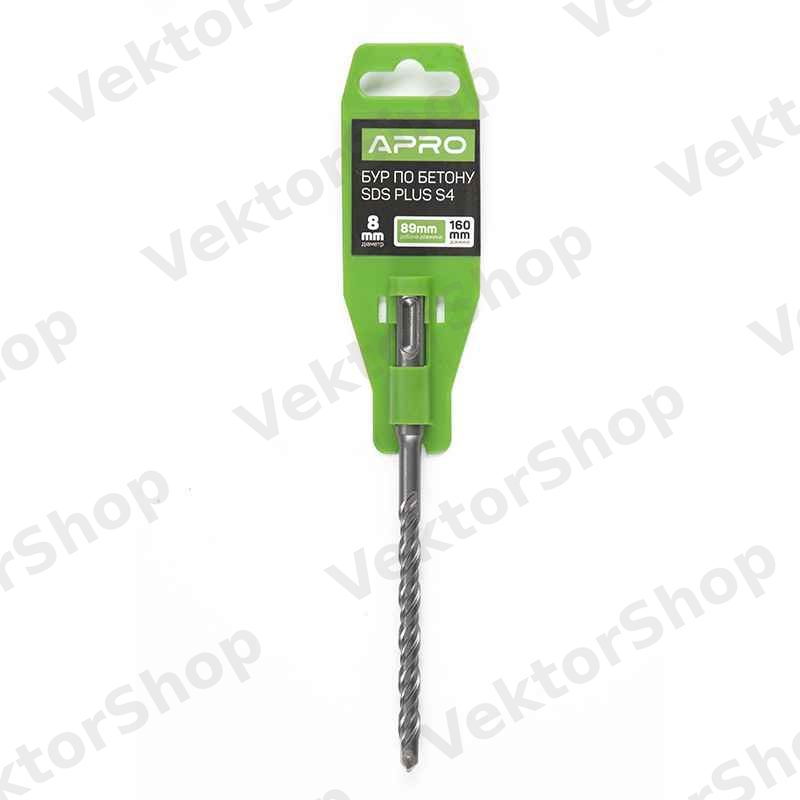 Бур по бетону SDS PLUS S4 8x160мм APRO — фото 5