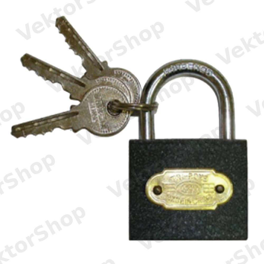 Замок навісний сірий 75мм /60 ()