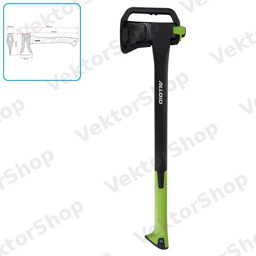 Топор, ручка из фибергласа 1000 г, 71см (AX-2871) Alloid Pro