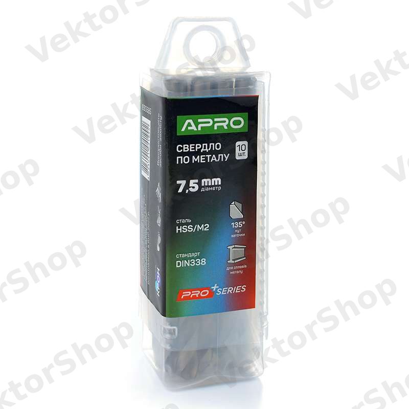 Сверло по металлу HSS/M2 (6542) Ø7,5мм (тубус, кратно 10шт) PRO APRO