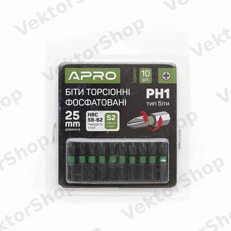 Біта ударна торсіонна РН1*25мм, 10шт/уп APRO