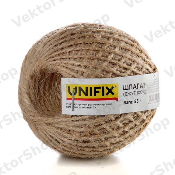 Шпагат (джут 100%) клубок 85г UNIFIX