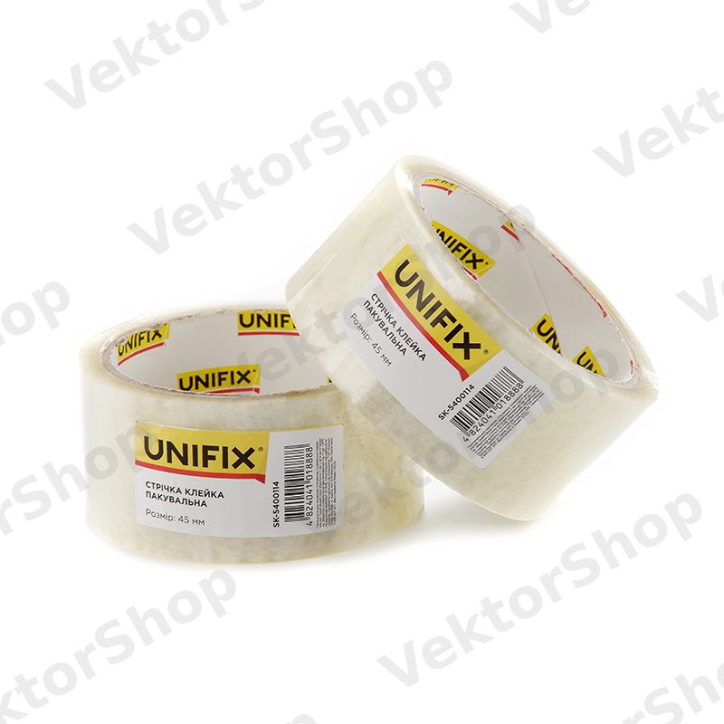 Стрічка клейка пакувальна 38мкм 45мм 100 SK-5400114 UNIFIX — фото 1