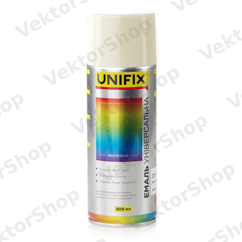 Емаль акрилова універсальна RAL 7035 Світло сірий гл. 400мл UNIFIX