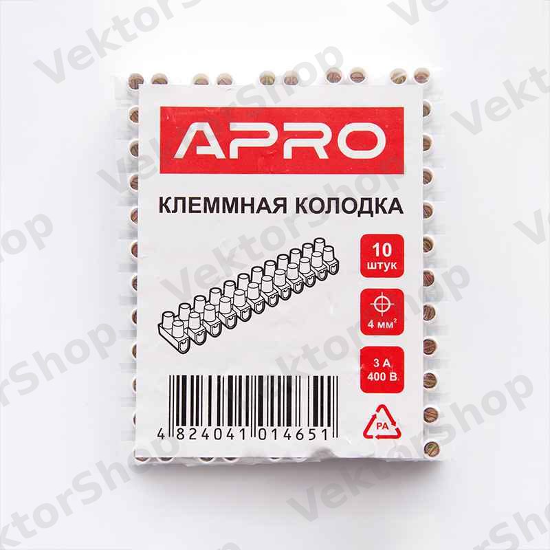 Клемна колодка 3 А 4 мм2 (пачка, кратно 10шт) APRO — фото 4