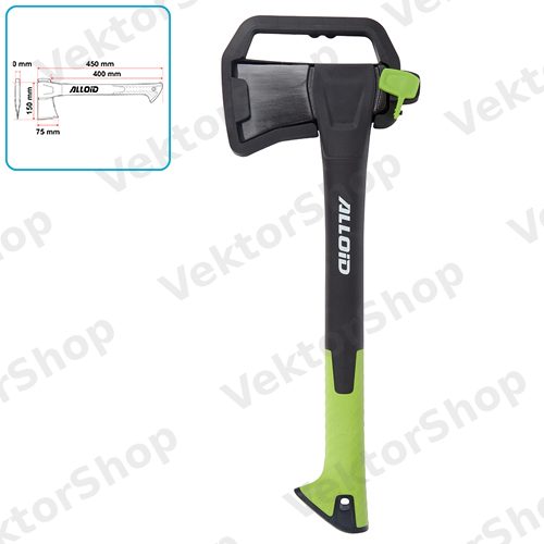 Топор, ручка из фибергласа 600 г, 45см (AX-1845) Alloid Pro
