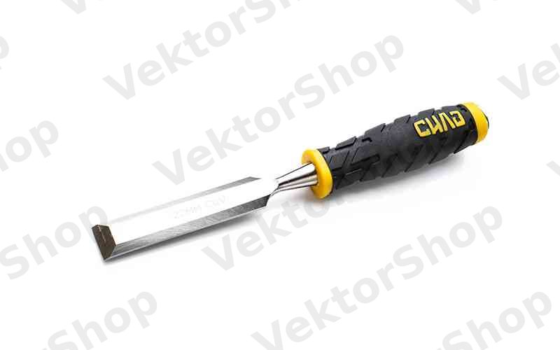 Стамеска ударна 6мм CrV (обгумована руків'я) СИЛА