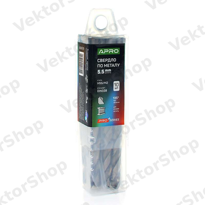Сверло по металлу HSS/M2 (6542) Ø5,5мм (тубус, кратно 10шт) PRO APRO