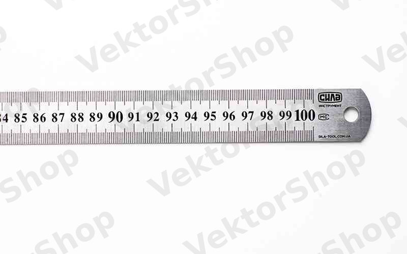 Линейка из нержавеющей стали 1000мм х 0,7мм Стандарт СИЛА