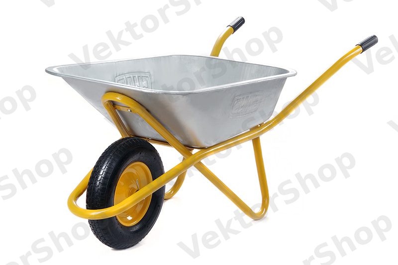 Тачка садово-строительная одноколесная 100л, 180кг, колесо воздушное 4х8'' СИЛА