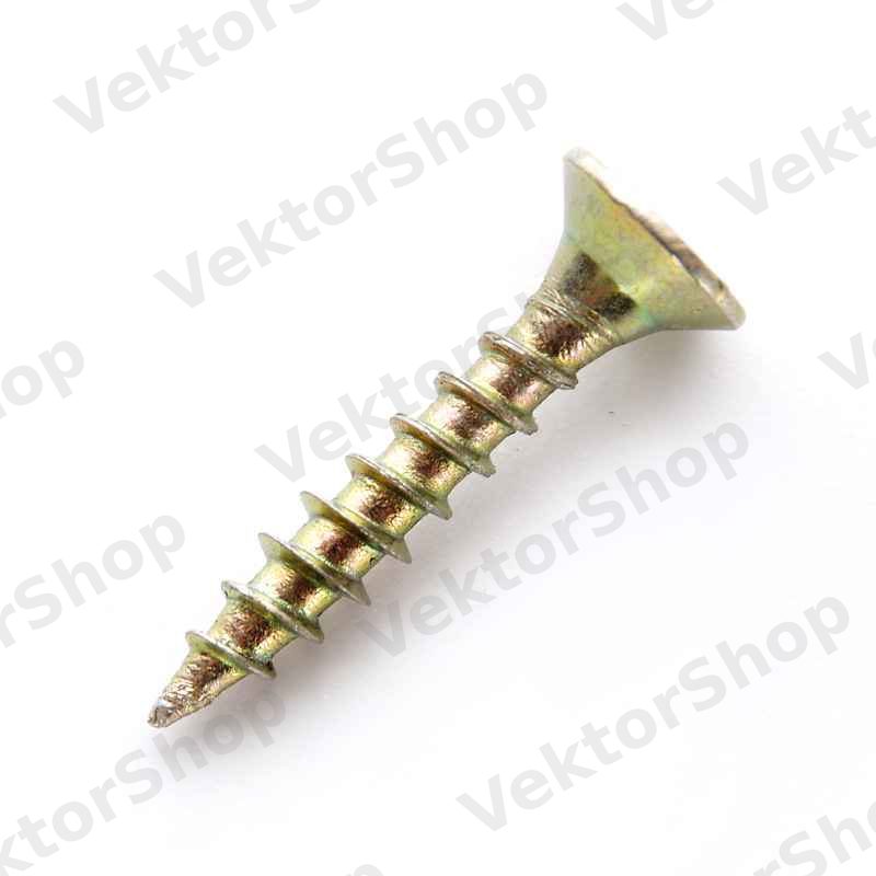 Саморез универсальный 3,0*20 с потайной головкой цинк жёлтый (пач 200шт) APRO — фото 1