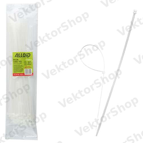 Хомут пластиковый Alloid 3.6 х 350 100 шт/уп белый