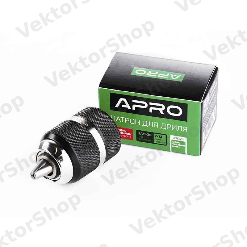 Патрон для дрели быстрозажимной 1/2-20, 2,0-13мм APRO — фото 2