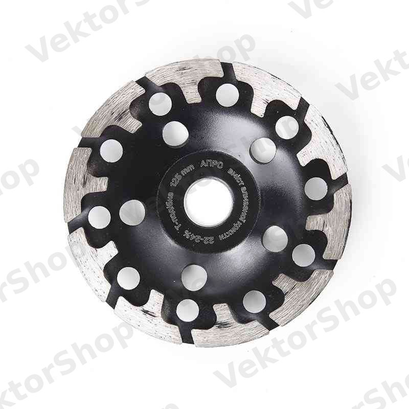 Чаша алмазная шлифовальная 125мм 22-24% Т-образная APRO