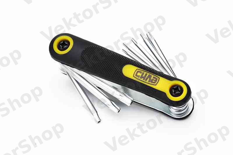 Набір ключів TORX Т9-Т40 (8шт) мультитул СИЛА — фото 1