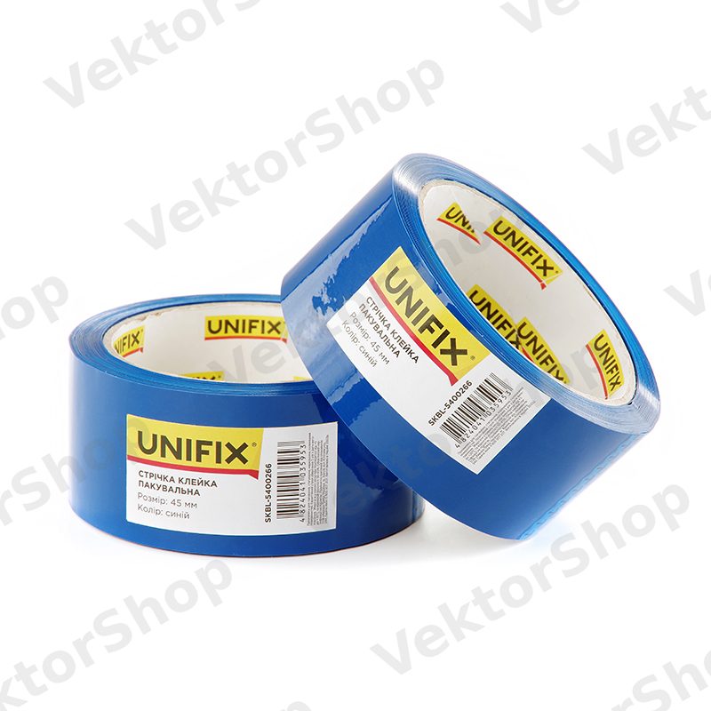 Лента клейкая упаковочная синяя 45 мм 200 SKBL-5400266 UNIFIX