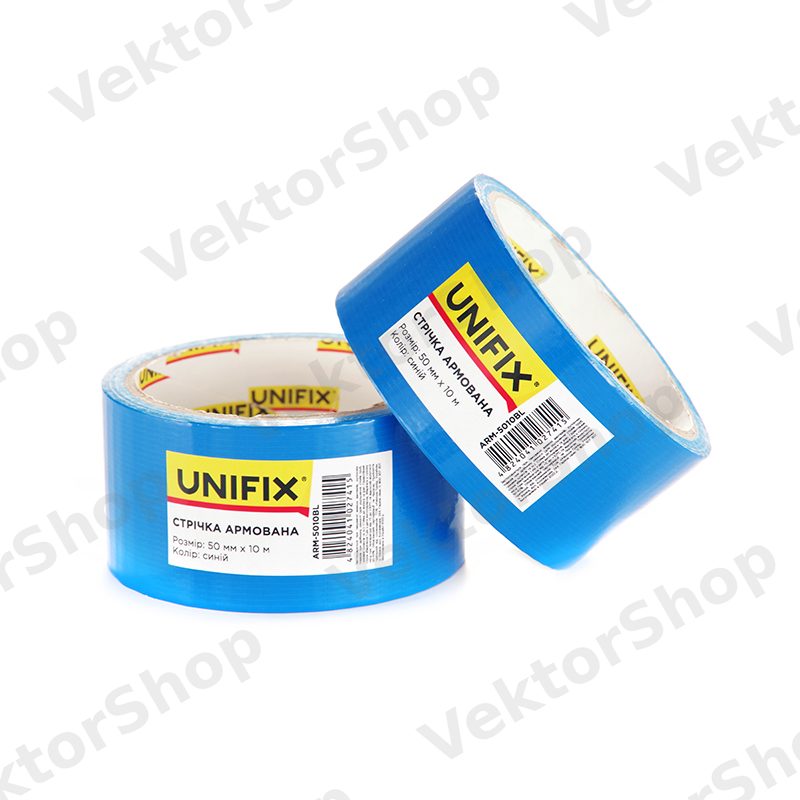 Лента клейкая армированная синяя 50мм*10м UNIFIX