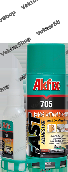 Клей с активатором для МДФ и дерева Akfix 400 мл + 100 г цианоакриловий — фото 1