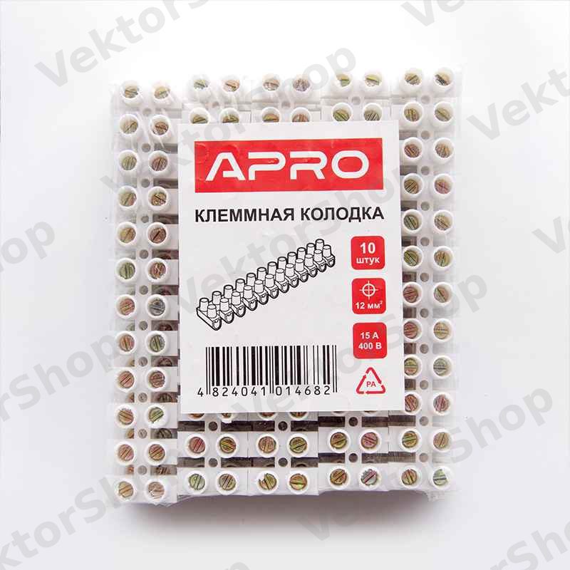 Клеммная колодка 15 А 12 мм2 (пачка, кратно 10шт) APRO — фото 5